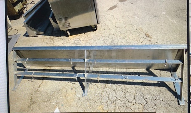 One Stainless Steel Shelf With Brackets, And 2 Pot Racks. 84X16X21 - Image 1 of 2