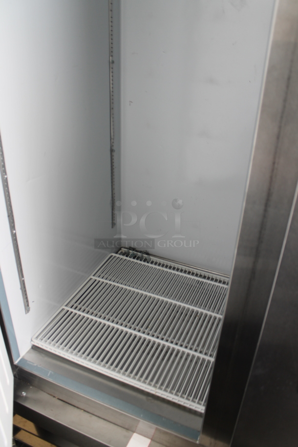 Arctic Air AR49E ENERGY STAR Stainless Steel Commercial 2 Door Reach In Cooler  w/ Poly Coated Racks. 115 Volts, 1 Phase. Tested and Does Not Power On - Image 5 of 10