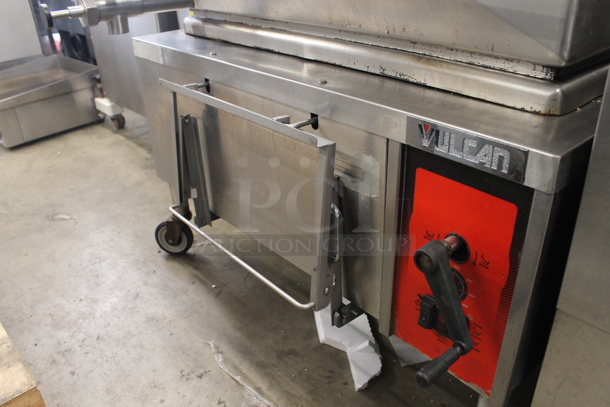 Vulcan Stainless Steel Commercial Natural Gas Powered Floor Style 40 Gallon Tilting Braising Pan on Commercial Casters. - Image 2 of 7