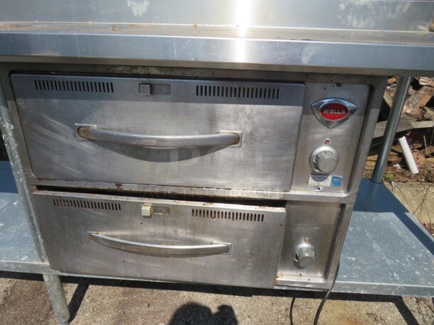 One Wells 2 Drawer Warmer. 120 Volt. Model# RW2. 30X21X21. - Image 1 of 1