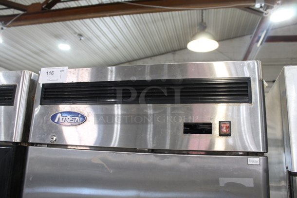 2017 Atosa MBFB501 Stainless Steel Commercial Single Door Reach In Cooler w/ Poly Coated Racks on Commercial Casters. 115 Volts, 1 Phase. Tested and Powers On But Does Not Get Cold - Image 2 of 6