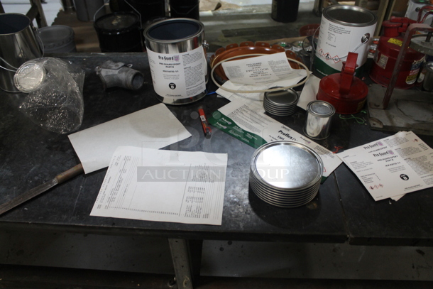 Metal Table w/ Contents on Commercial Casters. - Image 3 of 5