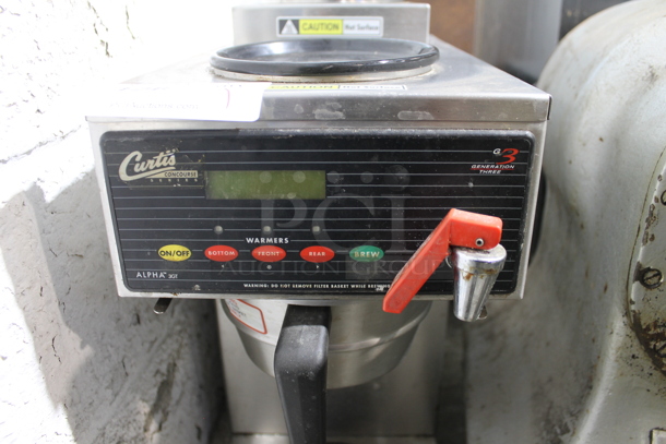 Curtis FBALP3GT63A000-R Stainless Steel Commercial Countertop 3 Burner Coffee Machine w/ Hot Water Dispenser and Metal Brew Basket. 120/230 Volts, 1 Phase.  - Image 2 of 5