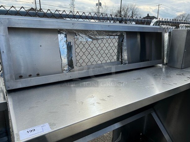 5' Stainless Steel Commercial Grease Hood w/ Make Up Fan Frame. 62x58x24 - Image 2 of 4