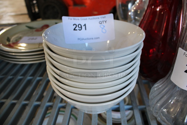 8 White Ceramic Bowls. 6x6x2.5. 8 Times Your Bid!