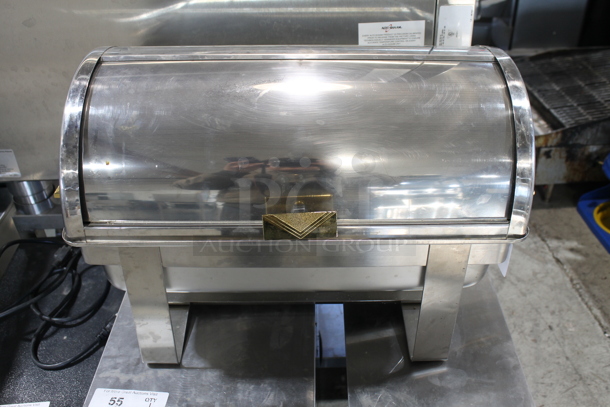 Stainless Steel Chafing Dish w/ Rolling Lid.