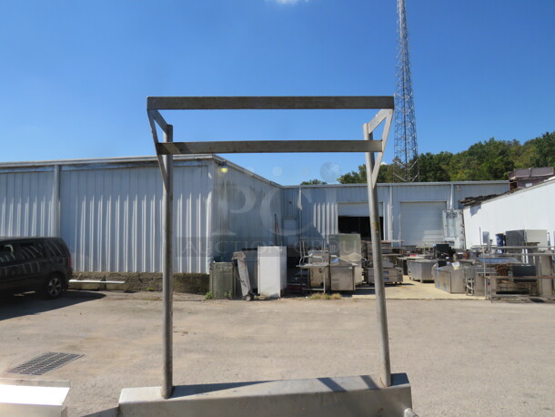 One Stainless Steel Clean Side Dish Table With Under Shelf, And Overhead Pot Rack. 54X31X87 - Image 3 of 3