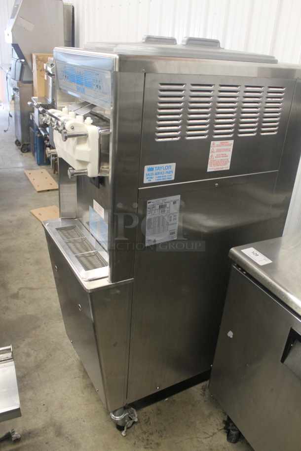 Taylor 794-33 Stainless Steel Commercial Floor Style Water Cooled 2 Flavor w/ Twist Soft Serve Ice Cream Machine on Commercial Casters. 208-230 Volts, 3 Phase. - Image 3 of 7