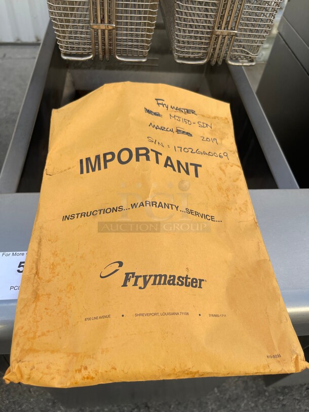 Late Model! Frymaster MJ150 Natural Gas Floor Commercial Fryer 40-50 lb. - 122,000 BTU NSF Tested and Working! 16x32x50 - Image 6 of 9