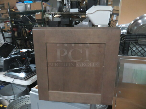 One NEW Echelon 1 Door, Maple Cabinet With 1 Shelf, In A Storm Finish. 18X13X18 - Image 2 of 3