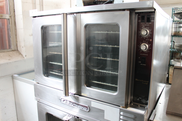 2 Southbend Marathoner Gold Stainless Steel Commercial Natural Gas Powered Full Size Convection Ovens w/ View Through Doors, Metal Oven Racks and Thermostatic Controls. 2 Times Your Bid! - Image 2 of 9