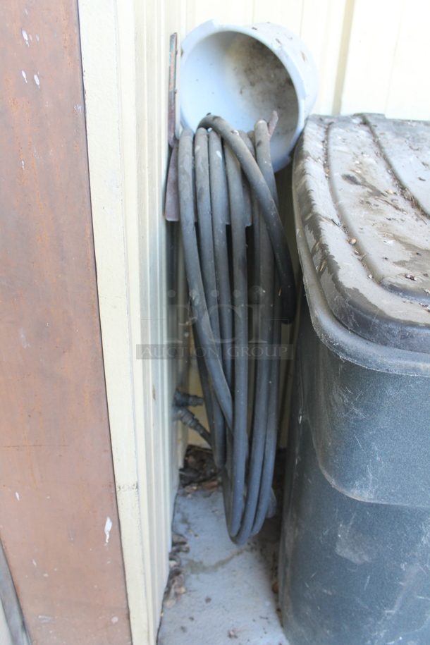 ALL ONE MONEY! Lot of Various Items Including Trash Can and Metal Folding Chair. BUYER MUST REMOVE. (outside) - Image 3 of 6