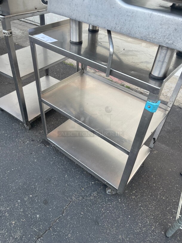 Commercial Stainless Steel Moving Cart On Casters NSF