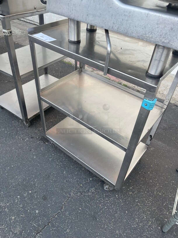 Commercial Stainless Steel Moving Cart On Casters NSF - Image 1 of 3