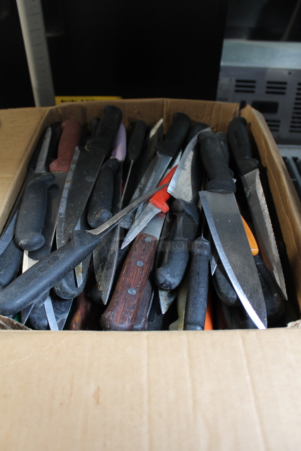 55 SHARPENED Stainless Steel Knives Including Chef. 55 Times Your Bid! - Image 1 of 2