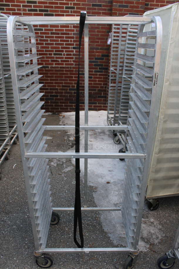 Metal Commercial Pan Transport Rack on Commercial Casters. 28x18x64
