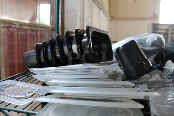 ALL ONE MONEY! Tier Lot of Various Items Including Light Up Open Sign and Poly Lids - Image 2 of 3