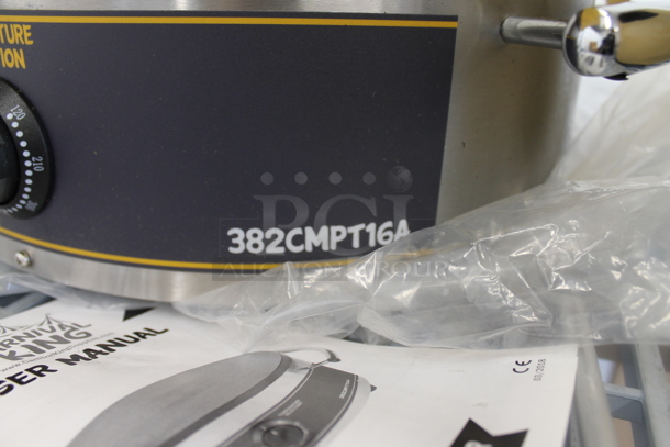 BRAND NEW SCRATCH AND DENT! Carnival King 382CMPT16A Stainless Steel Commercial Countertop 16" Crepe Maker. 120 Volts, 1 Phase. Tested and Working! - Image 4 of 5