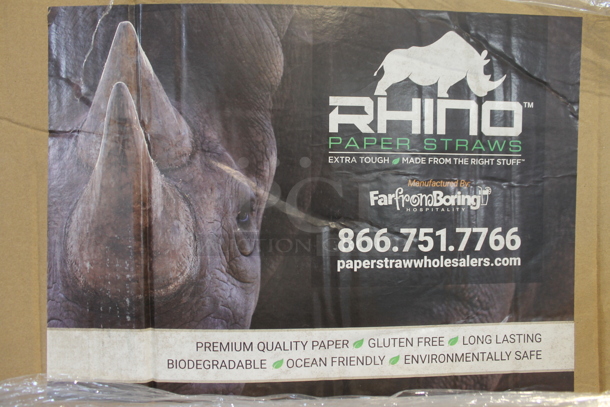 PALLET LOT of 23 Boxes of BRAND NEW! Rhino Paper Straws. 23 Times Your Bid! - Image 4 of 6