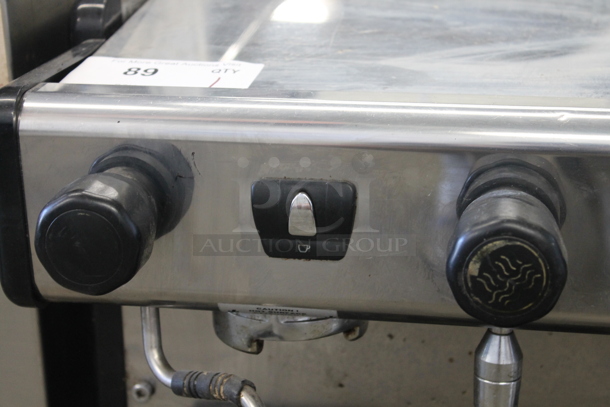 La Spaziale EP Stainless Steel Commercial Countertop Double Group Espresso Machine w/ 2 Steam Wands. 230 Volts, 1 Phase.  - Image 2 of 5