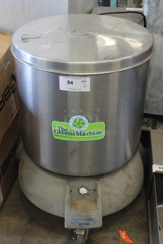 Electrolux Dito The Greens Machine Stainless Steel Commercial Salad Spinner Lettuce Spinner on Commercial Casters. Tested and Working!
