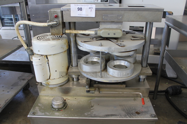 Comtec 1100 Metal Commercial Countertop Hydraulic Pie Press. 120 Volts, 1 Phase. Tested and Working! - Image 2 of 4