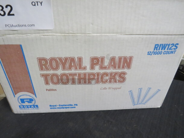Royal Plain Toothpicks. 1,000 Ct. 9XBID