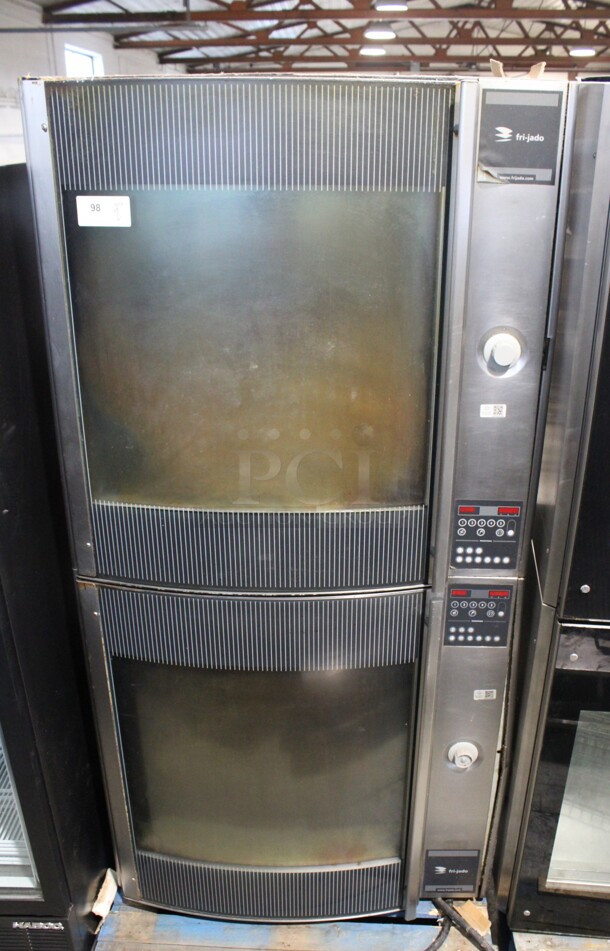 2 Frijado Stainless Steel Commercial Electric Powered 7 Spit Rotisserie Ovens. 208 Volts, 3 Phase. 39x31x78. 2 Times Your Bid!