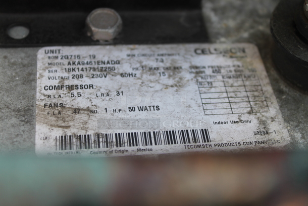 10'x14' Walk In Freezer Box w/ Celson AKA9461ENADQ 208-230 Volt, 1 Phase Compressor and Climate Control LSC130AEWMC6K 115 Volt, 1 Phase Evaporator. Does Not Have Floor. Information Provided By The Consignor But Not Verified By PCI Auctions. - Image 7 of 11