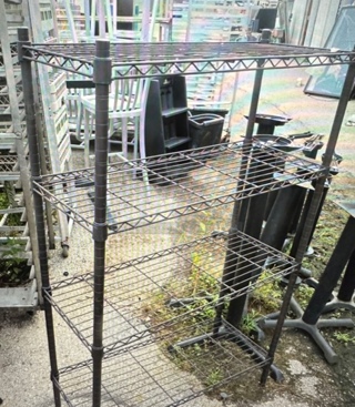 One Brown Metro Shelf With 4 Shelves. 36X14X55