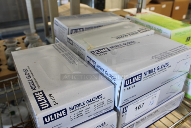 12 BRAND NEW Boxes of Uline Nitrile Gloves; 5 Large, 7 Small. 12 Times Your Bid! - Image 2 of 4