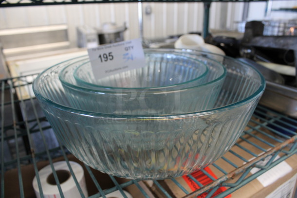 3 Glass Bowls. Includes 11x11x4.5. 3 Times Your Bid! - Image 2 of 3