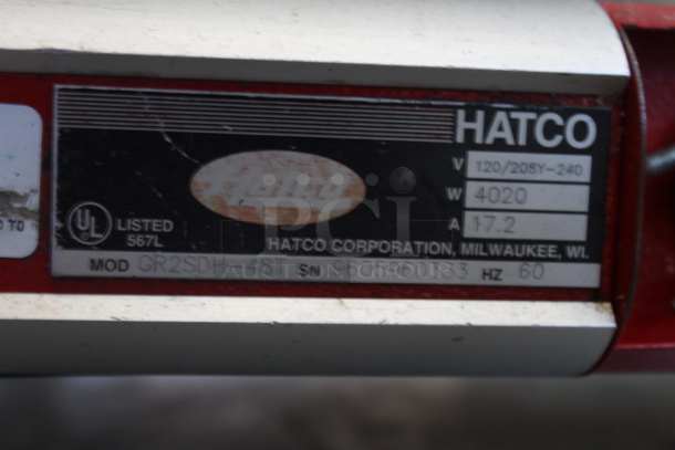 Hatco GR2SDH-48T Stainless Steel Commercial 3 Tier Warming Display Merchandiser. 120/208-240 Volts.  - Image 9 of 9