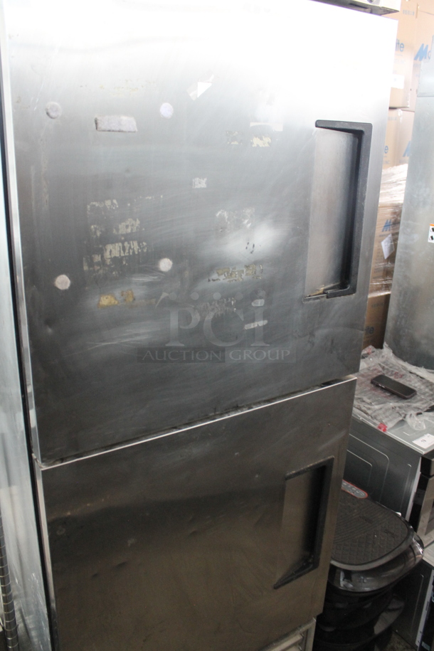 True T-23-2 Stainless Steel Commercial 2 Half Size Door Reach In Cooler on Commercial Casters. 115 Volts, 1 Phase. Tested and Working! - Image 3 of 6