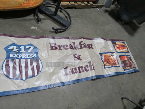 One Dual Sided Banner, Breakfast/Lunch. - Image 1 of 2