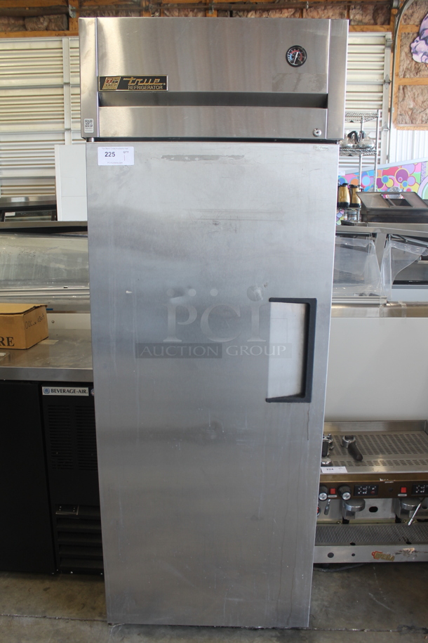 2014 True TG1R-1S ENERGY STAR Stainless Steel Commercial Single Door Reach In Cooler w/ Poly Coated Racks. 115 Volts, 1 Phase. Tested and Working! - Image 1 of 6