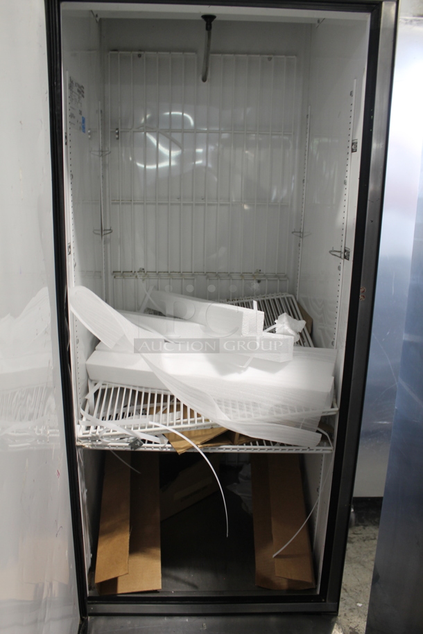 2013 True T-23F ENERGY STAR Stainless Steel Single Door Reach In Freezer w/ Poly Coated Racks on Commercial Casters. 115 Volts, 1 Phase. Tested and Working! - Image 4 of 5