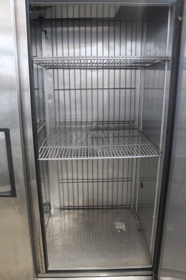 2016 True T-49F-HC Stainless Steel Commercial 2 Door Reach In Freezer w/ Poly Coated Racks on Commercial Casters. 115 Volts, 1 Phase. Tested and Working! - Image 5 of 6