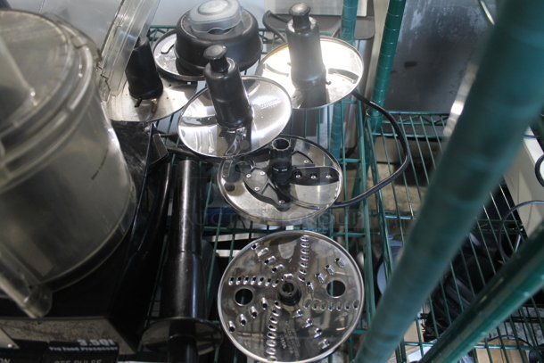 2 Waring Metal Countertop Food Processors w/ Bowl, S Blade and Lid. Comes w/ 6 Extra Blades. 2 Times Your Bid! Tested and Working! - Image 4 of 4