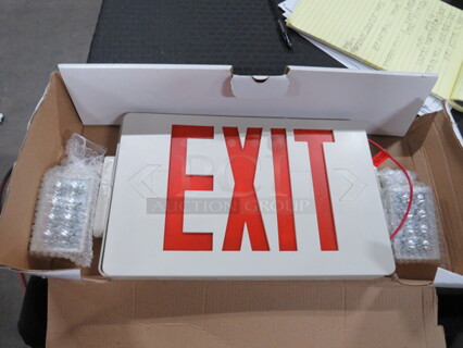 One NEW Ultra Slim LED EXIT/EMERGENCY LIGHT COMBO. 