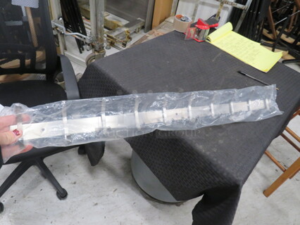 One NEW Stainless Steel Wall Mount Coat Rack With 10 Hooks. 