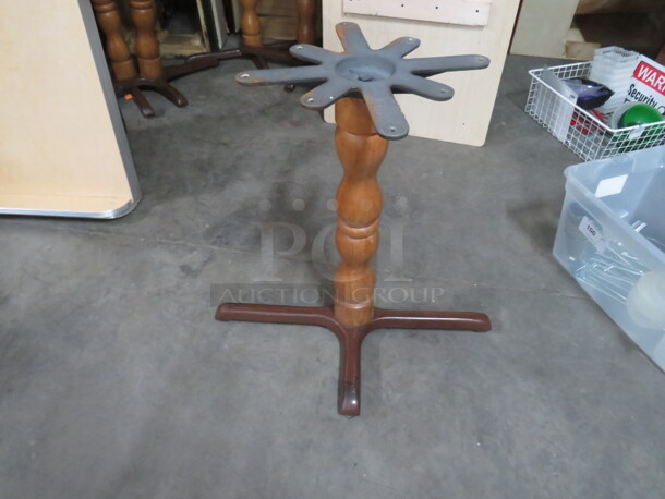 One Decorative Wooden/Metal Table Base. - Image 1 of 2