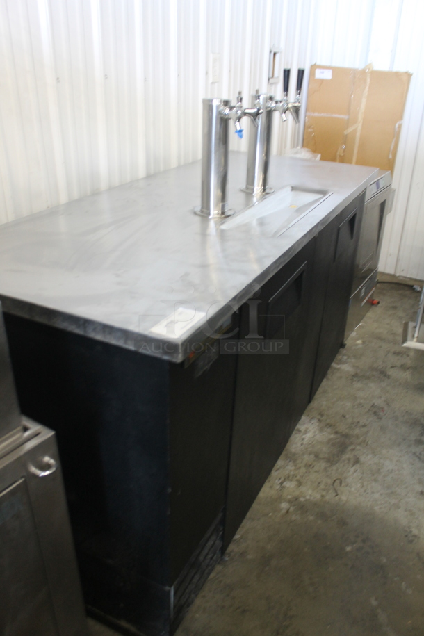 2013 True TDD-3 Commercial Stainless Steel Top With Black Cabinet Beer Dispenser w 2 Towers. 115V, 1 Phase. Tested and Working! - Image 3 of 7