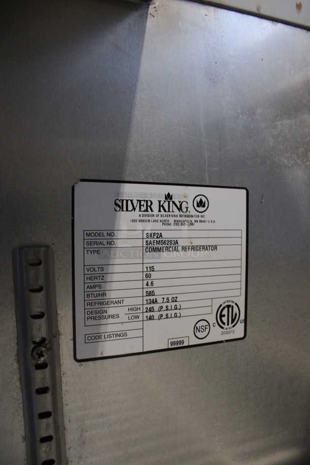 Silver King Model SKF2A Stainless Steel Commercial Prep Table on Commercial Casters. 115 Volts, 1 Phase. 27x32x45. Tested and Working! - Image 5 of 6