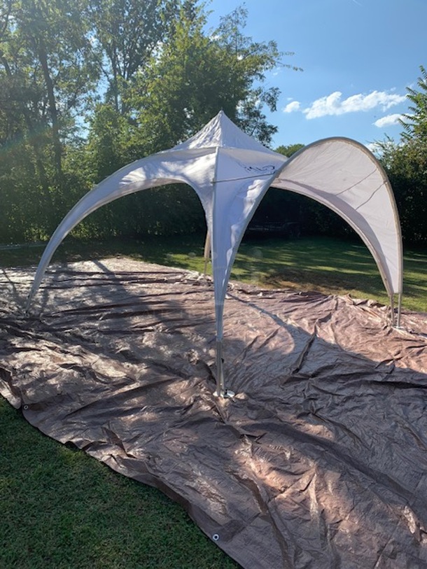 One White Canopy In A Carry Bag.  - Image 4 of 4