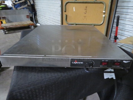One NEW Vollrath Stainless Steel Cayenne Heated Shelf. Model# 7277024. 120 Volt. 353 Watt. 20X24