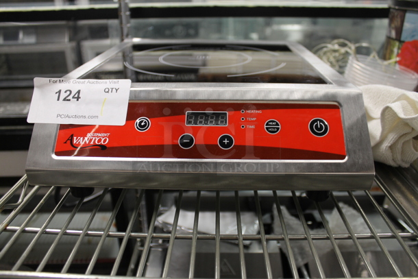 BRAND NEW SCRATCH AND DENT! 2023 Avantco 177IC3500 Stainless Steel Commercial Countertop Electric Powered Single Burner Induction Range. 208-240 Volts, 1 Phase. Tested and Working! - Image 3 of 4