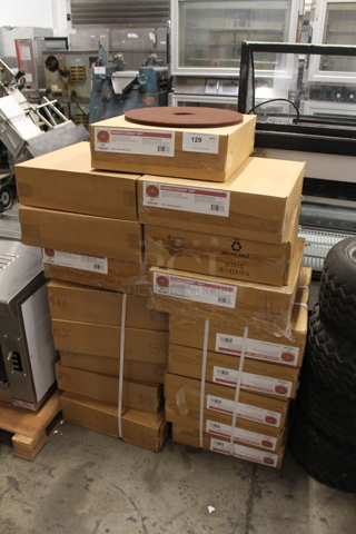 17 Boxes of 10 BRAND NEW! Maroon Ecoprep EPP 15" Thin Line Floor Maintenance Pads. 17 Times Your Bid!