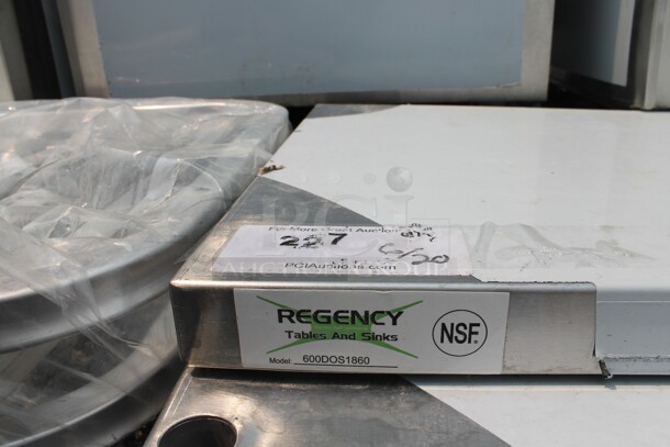 BRAND NEW SCRATCH AND DENT! Regency 600DOS1860 Commercial Stainless Steel Double Deck Overshelf.  - Image 6 of 7