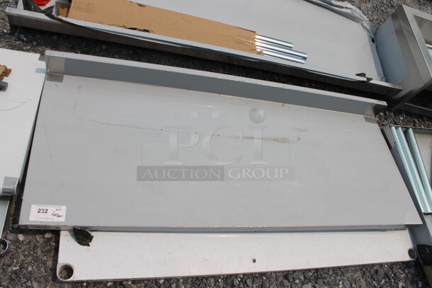 BRAND NEW SCRATCH AND DENT! Regency 600TB2460G Commercial Stainless Steel Disassembled Work Table With Backsplash, Undershelf And Galvanized Legs. - Image 5 of 6